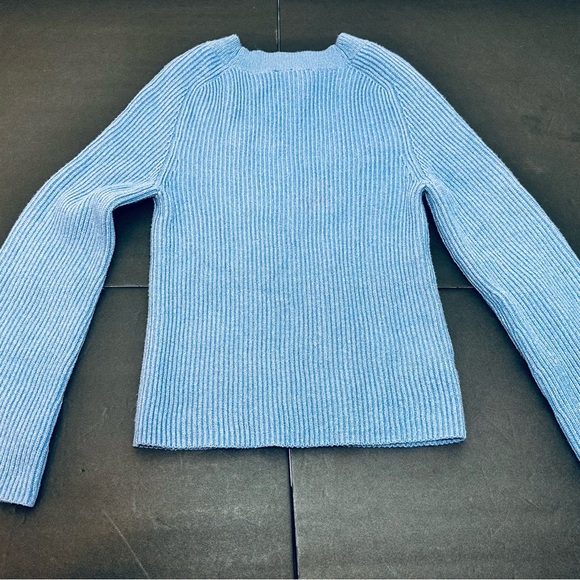 Ann Taylor Light Blue Ribbed Scoop Neck Sweater - Picture 10 of 16